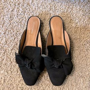 Saks Fifth Avenue bowed mules